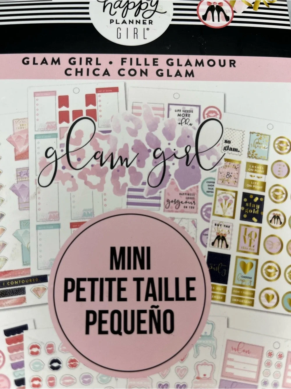 Happy Planner Mini Sticker Kit - Pink, Gold, Mint & Navy